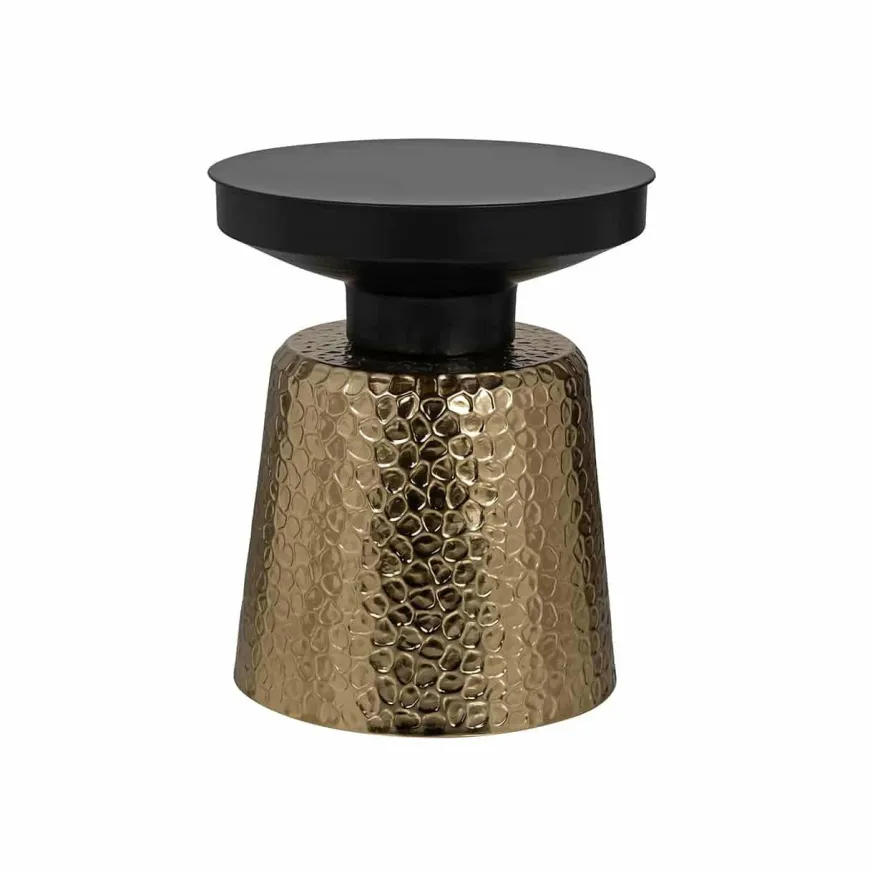 Richmond Interiors Bijzettafel Freddie (Black/gold)