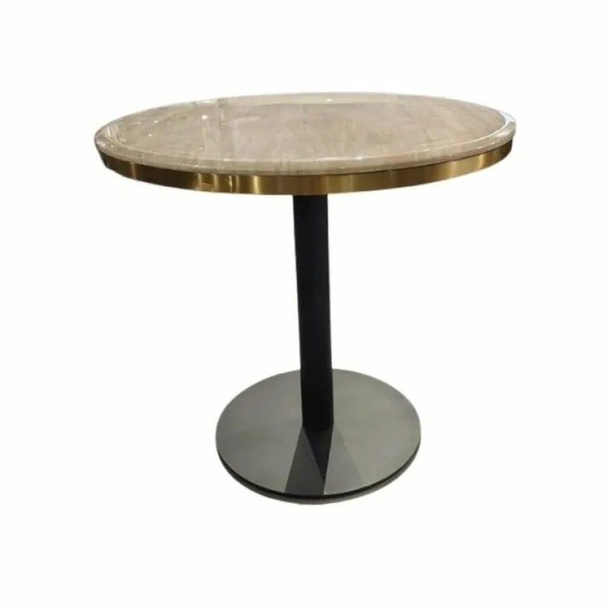Richmond Interiors Bistrotafel Brazza 80Ø Beige