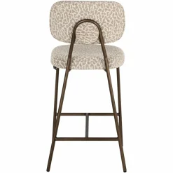 Richmond Interiors Counterstoel Xenia beige leopard fire retardant (Set of 2)