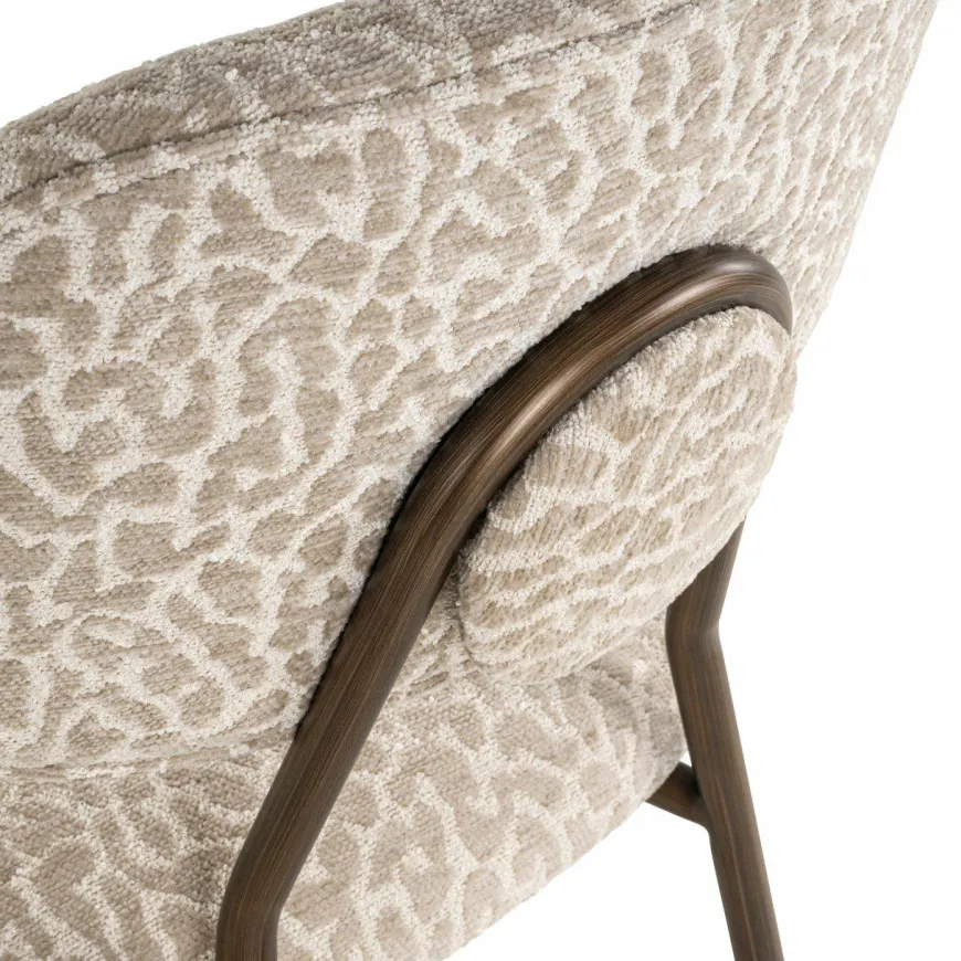 Richmond Interiors Counterstoel Xenia beige leopard fire retardant (Set of 2)