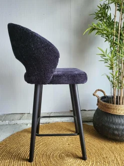 Richmond Interiors Counterstoel Savoy black chenille - Showroommodel