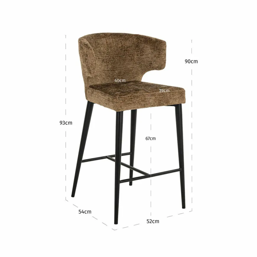 Richmond Interiors Counterstoel Taylor brandy fusion