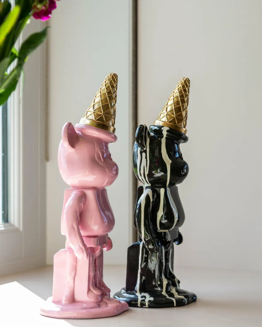 Richmond Interiors Deco object icebear roze