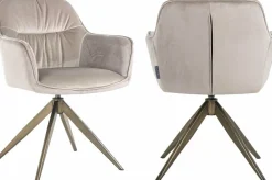 Richmond Interiors Draaistoel Aline khaki velvet