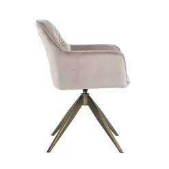 Richmond Interiors Draaistoel Aline khaki velvet