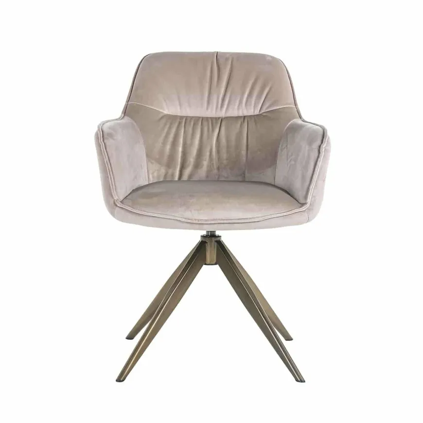 Richmond Interiors Draaistoel Aline khaki velvet