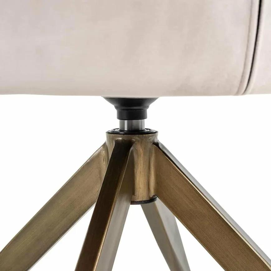 Richmond Interiors Draaistoel Aline khaki velvet