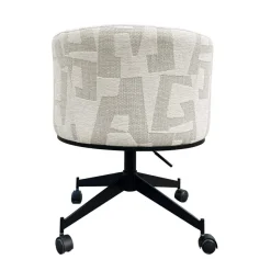 Richmond Interiors Draaistoel Rochenne met wielen Beige graffic