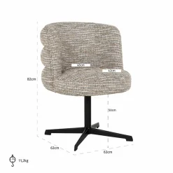 Richmond Interiors Draaistoel Chadwick beige coco
