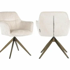 Richmond Interiors Draaistoel Aline white chenille