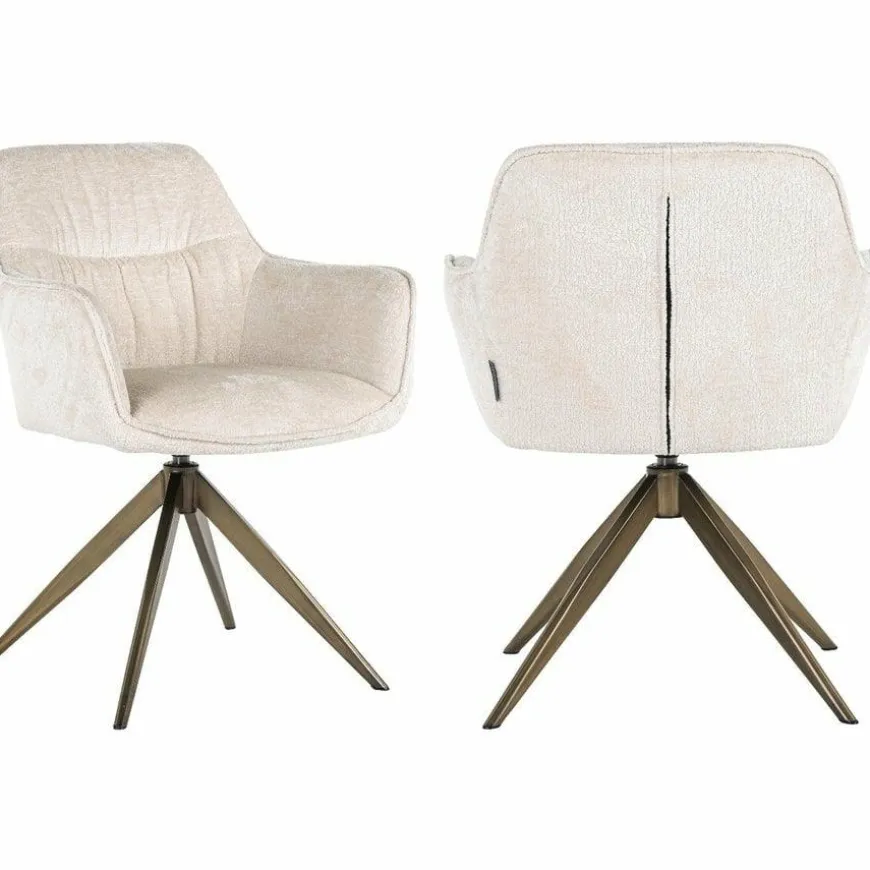 Richmond Interiors Draaistoel Aline white chenille