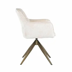 Richmond Interiors Draaistoel Aline white chenille