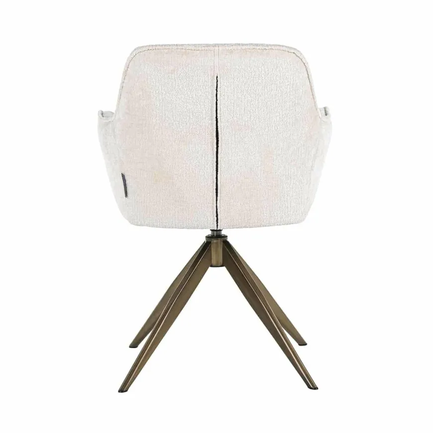 Richmond Interiors Draaistoel Aline white chenille