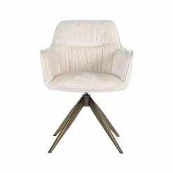 Richmond Interiors Draaistoel Aline white chenille