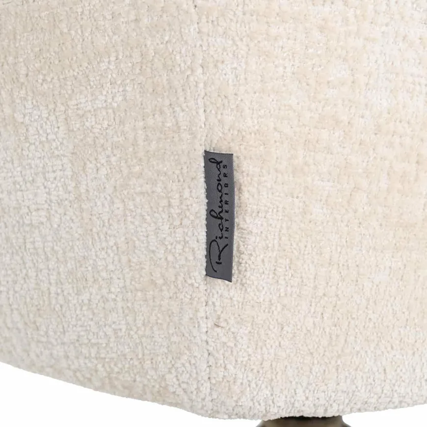 Richmond Interiors Draaistoel Aline white chenille