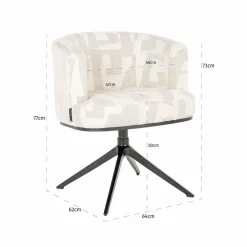 Richmond Interiors Draaifauteuil Cheyenne Beige graffic