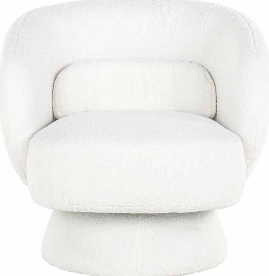Richmond Interiors Draaifauteuil Senna white furry