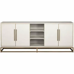 Richmond Interiors Dressoir Whitebone brass 4-deuren (Verona Grey)