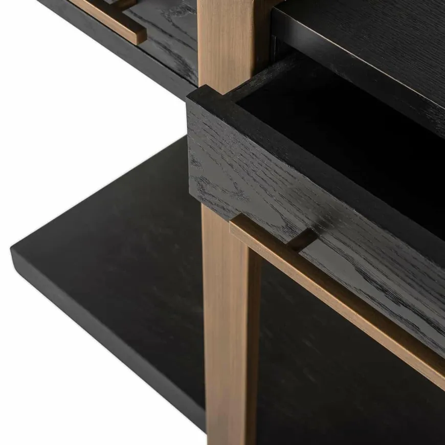 Richmond Interiors Dressoir Cambon 3-laden (Dark coffee)