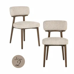Richmond Interiors Eetkamerstoel Basker natural linear (Set of 2)