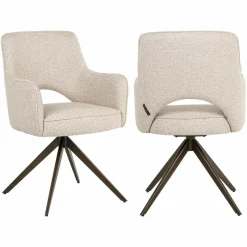 Richmond Interiors Eetkamerstoel Ginerva biscotti swivel