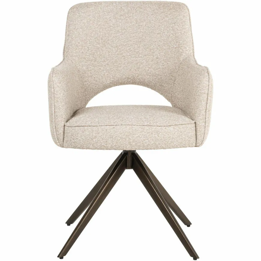 Richmond Interiors Eetkamerstoel Ginerva biscotti swivel