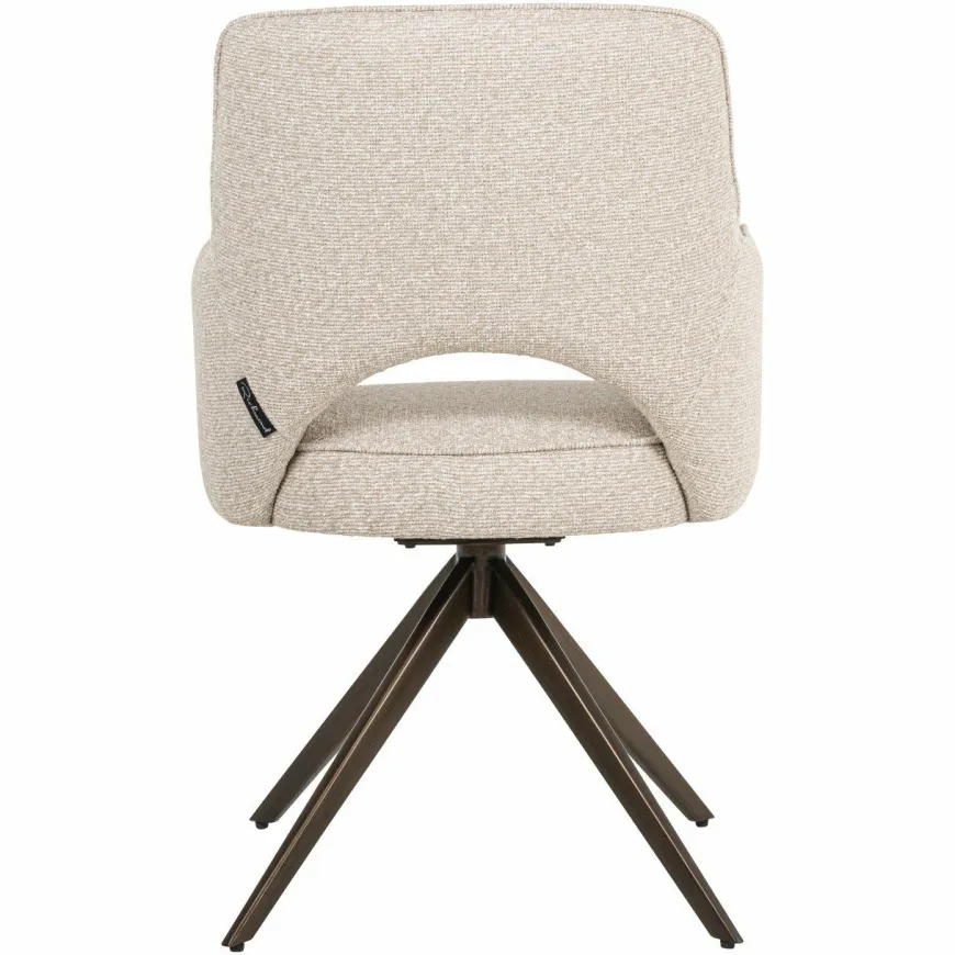 Richmond Interiors Eetkamerstoel Ginerva biscotti swivel