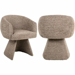 Richmond Interiors Eetkamerstoel Quiriro mocca linear swivel