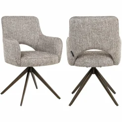Richmond Interiors Eetkamerstoel Ginerva earth tweed swivel