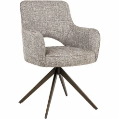 Richmond Interiors Eetkamerstoel Ginerva earth tweed swivel