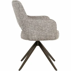 Richmond Interiors Eetkamerstoel Ginerva earth tweed swivel