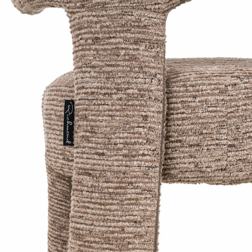 Richmond Interiors Eetkamerstoel Nerio mocca linear