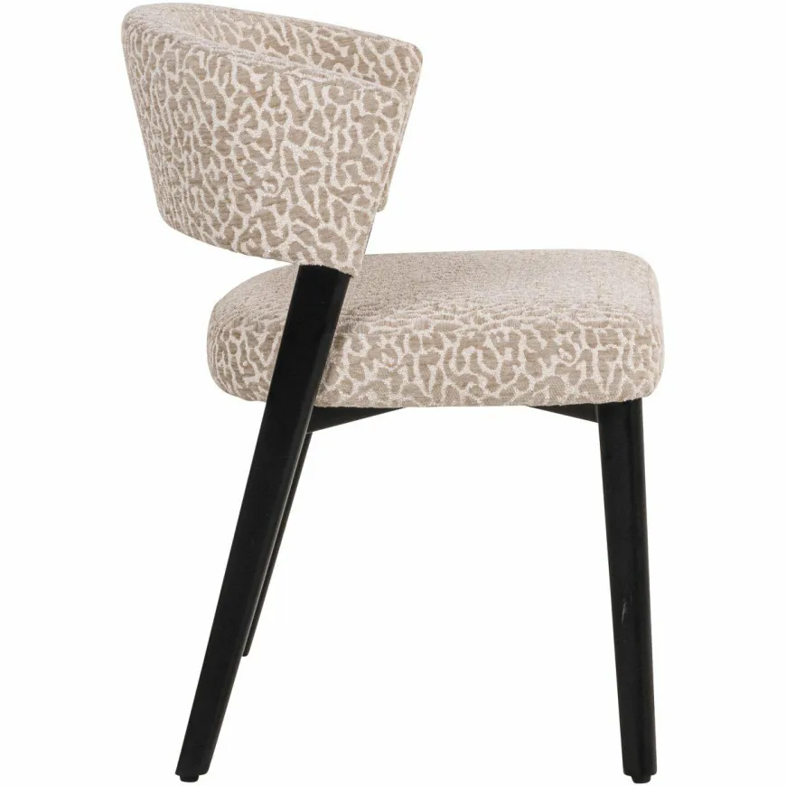Richmond Interiors Eetkamerstoel Zeno beige leopard