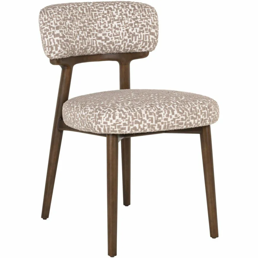 Richmond Interiors Eetkamerstoel Basker natural geo (Set of 2)