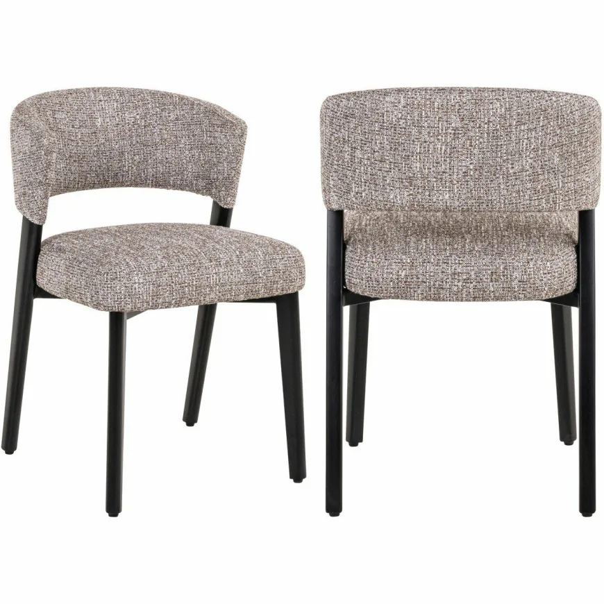 Richmond Interiors Eetkamerstoel Zeno earth tweed