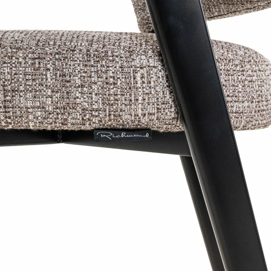 Richmond Interiors Eetkamerstoel Zeno earth tweed