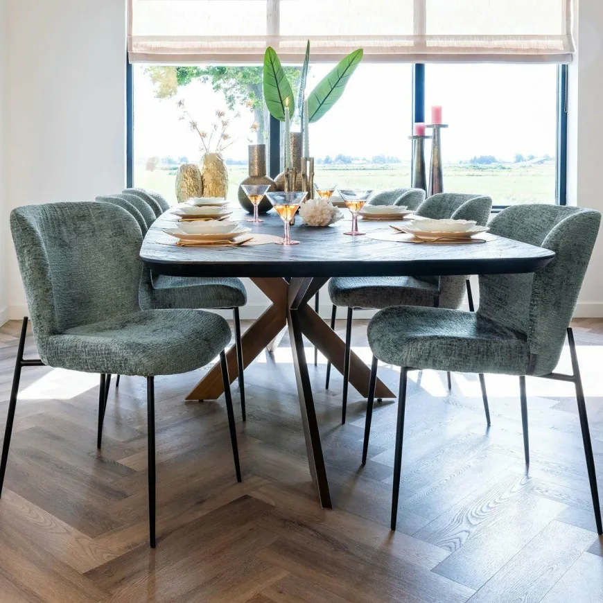 Richmond Interiors Eettafel Hayley 280 (Dark coffee)