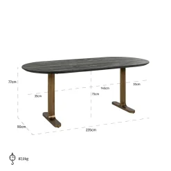 Richmond Interiors Eettafel Revelin 235