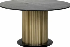 Richmond Interiors Eettafel Ironville Ø140 (Black/gold)