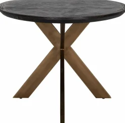 Richmond Interiors Eettafel Blackbone brass ovaal 260 (Black rustic)