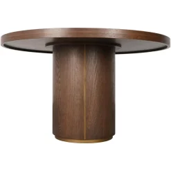 Richmond Interiors Eettafel Willox brown 130Ø including glass