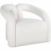 Richmond Interiors Fauteuil Dana white furry (Himalaya 900 white furry)