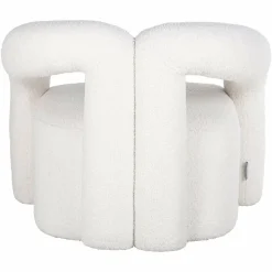 Richmond Interiors Fauteuil Dana white furry (Himalaya 900 white furry)