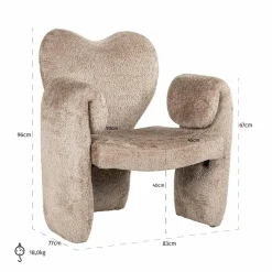 Richmond Interiors Fauteuil Didi Sheep 01 nature
