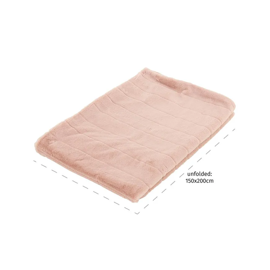 Richmond Interiors Furry blanket Carry roze