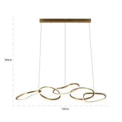 Richmond Interiors Hanglamp Flyn (Brushed Gold)