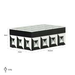 Richmond Interiors Juwelenbox Licia zwart / wit klein