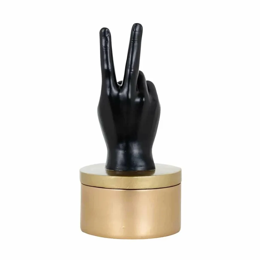 Richmond Interiors Juwelen box Justa zwart goud