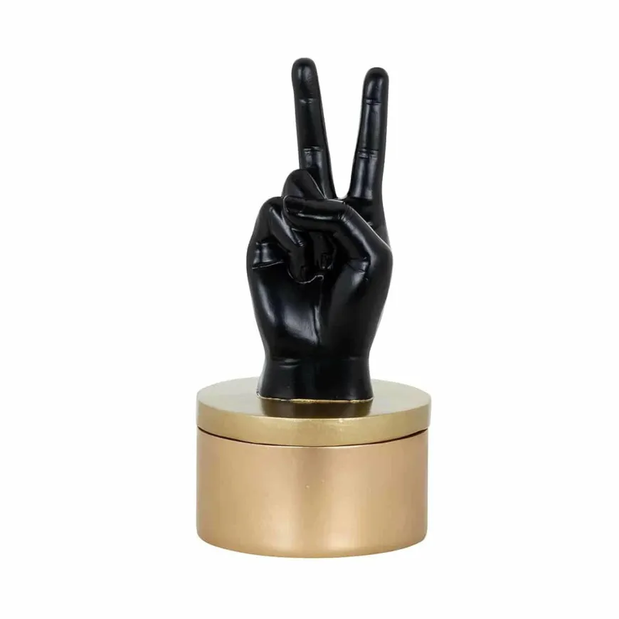 Richmond Interiors Juwelen box Justa zwart goud