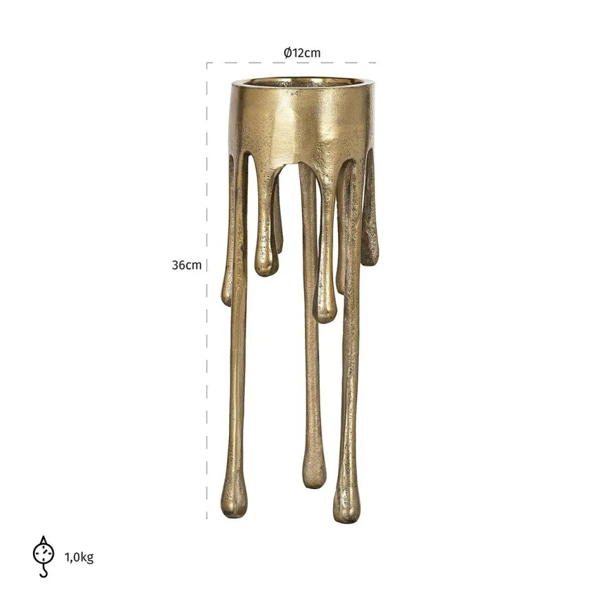 Richmond Interiors Kandelaar Lorin klein geborsteld goud
